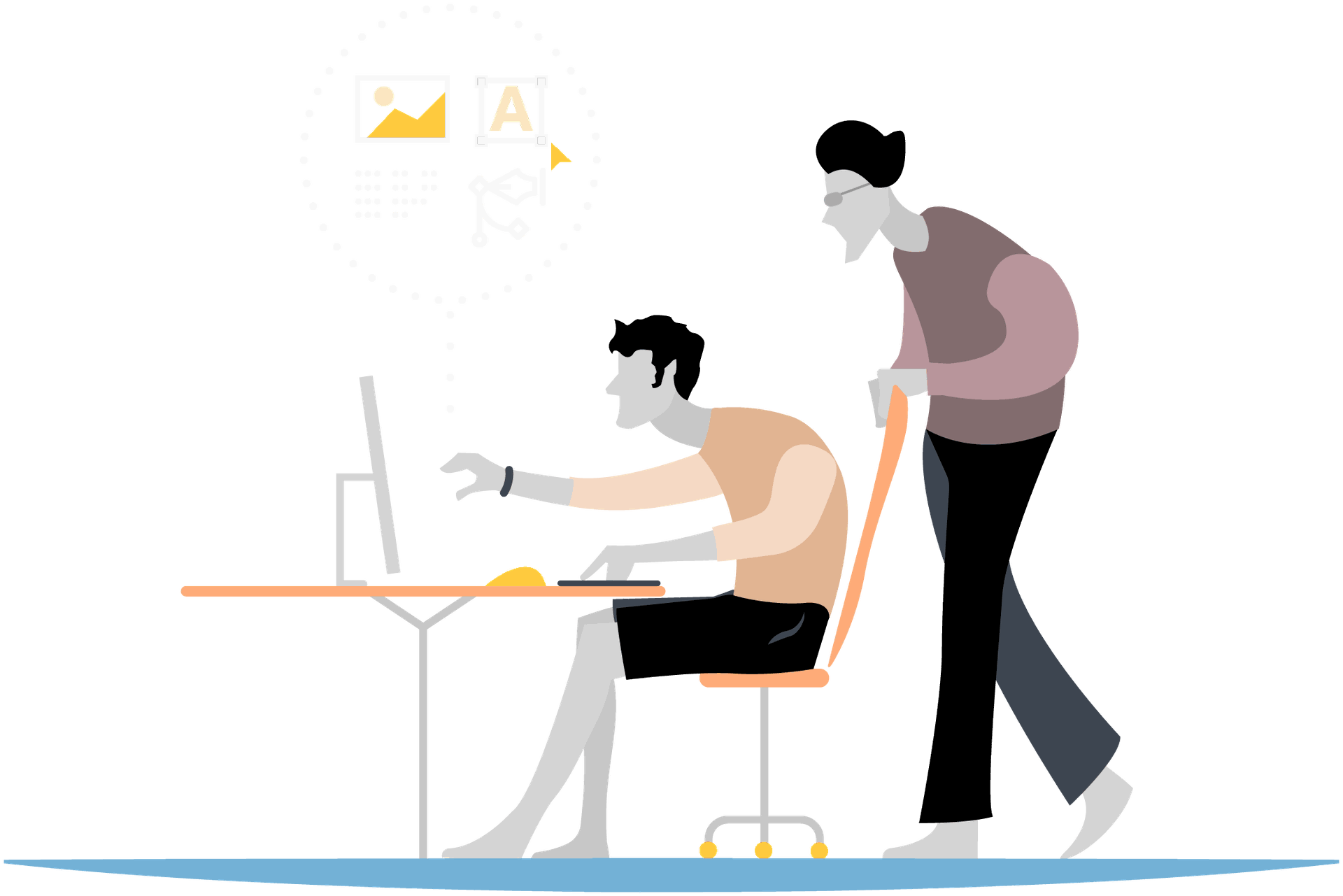 Mitarbeiter bei der Analyse